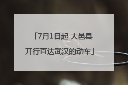 7月1日起 大邑县开行直达武汉的动车